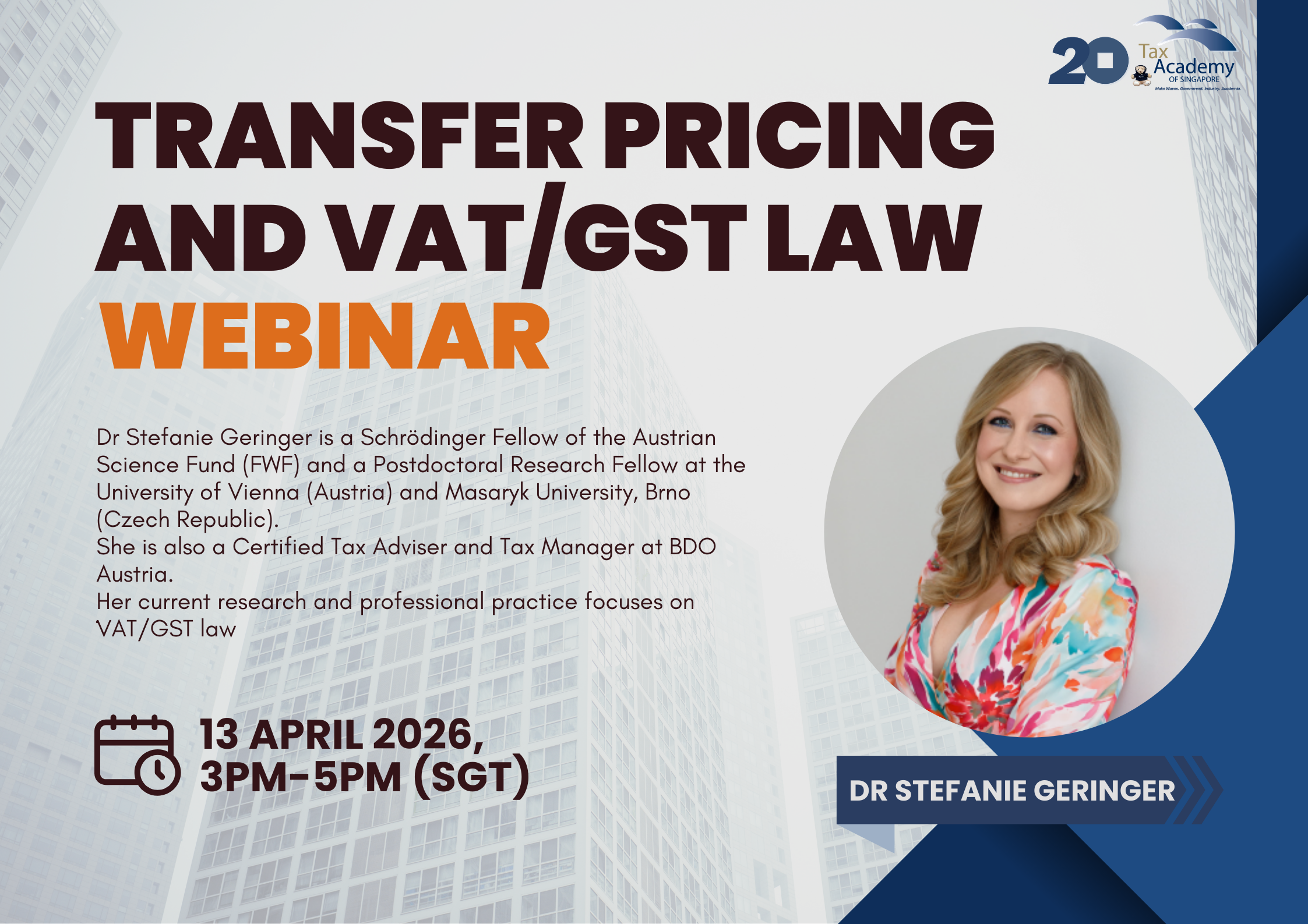 TaxEdge Series : Transfer Pricing and VAT/GST by Tax Academy of Singapore